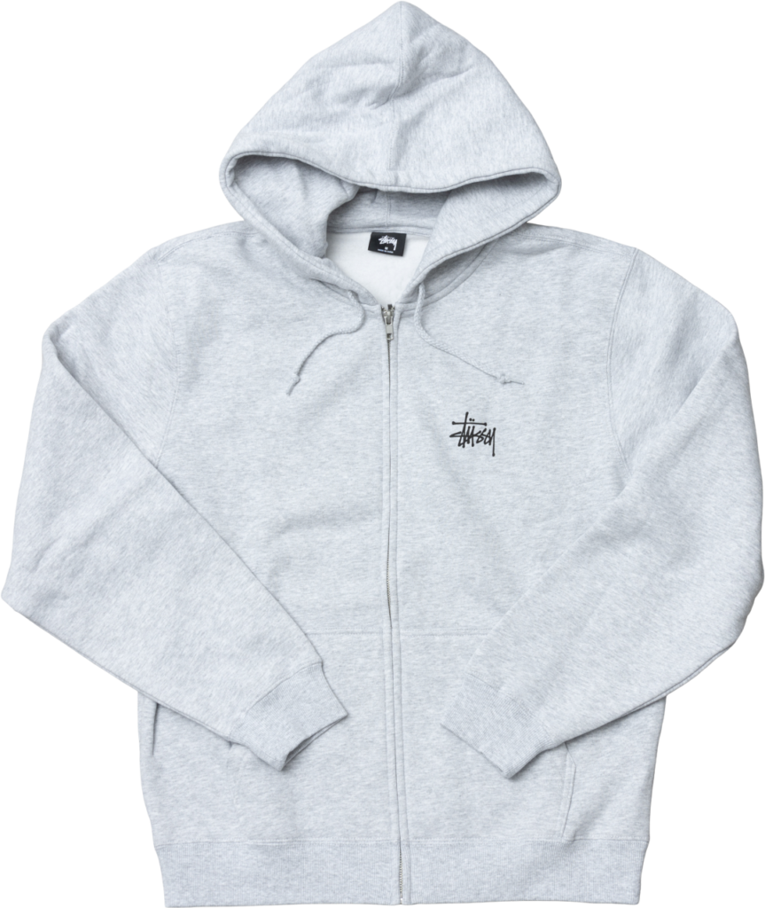 Stussy Basic Zip Hood Ash Heather