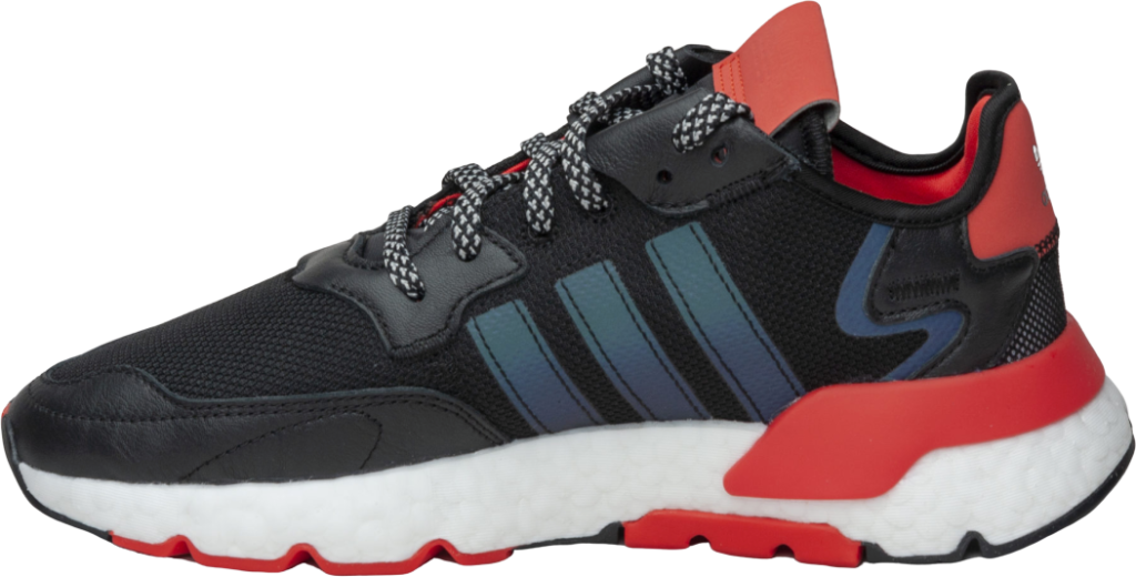 adidas nite jogger black red