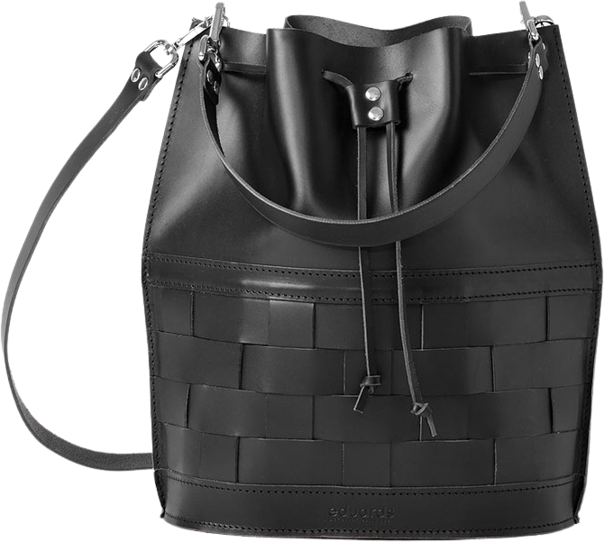 Eduards Näver Bucket Bag Black