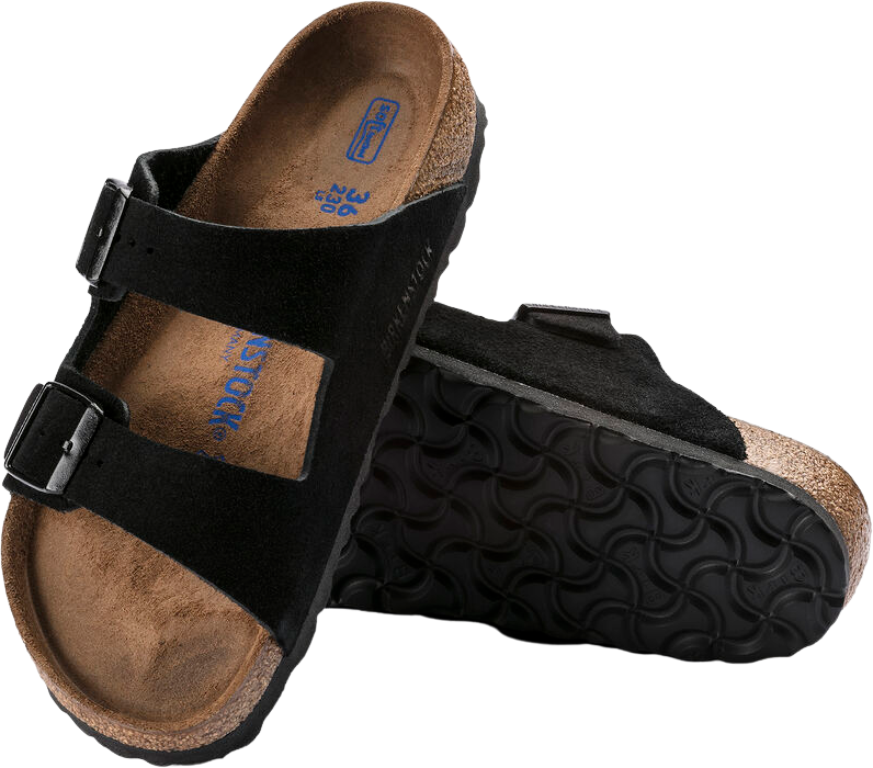 Birkenstock Arizona Soft Footbed Black Suede Normal