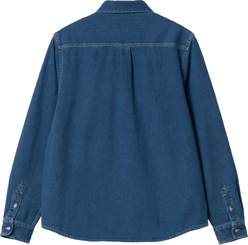 Carhartt WIP L/S Weldon Shirt Blue Heavy Stone Wash