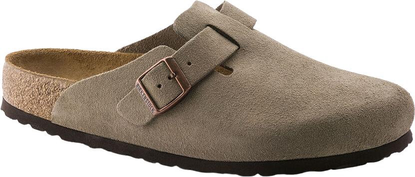 Birkenstock Boston Suede Soft Footbed Taupe Normal