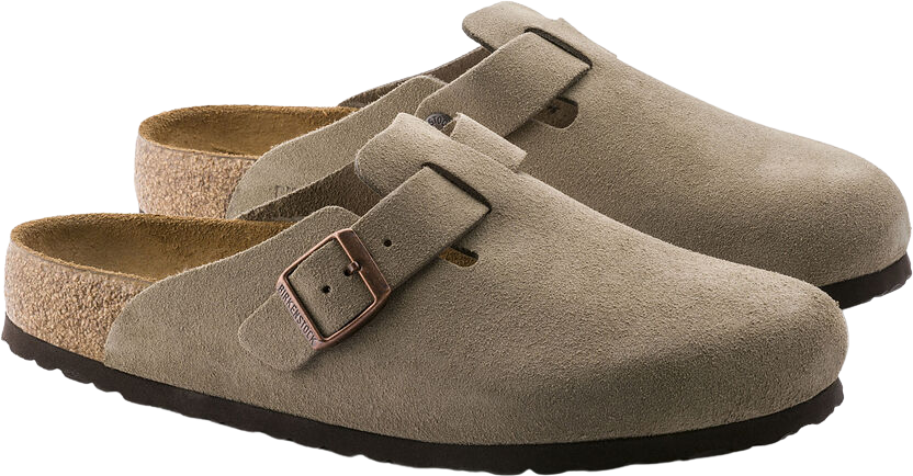 Birkenstock Boston Suede Soft Footbed Taupe Normal