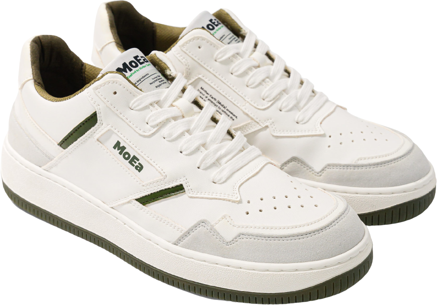 MoEa Gen-1 Cactus White & Green Suede