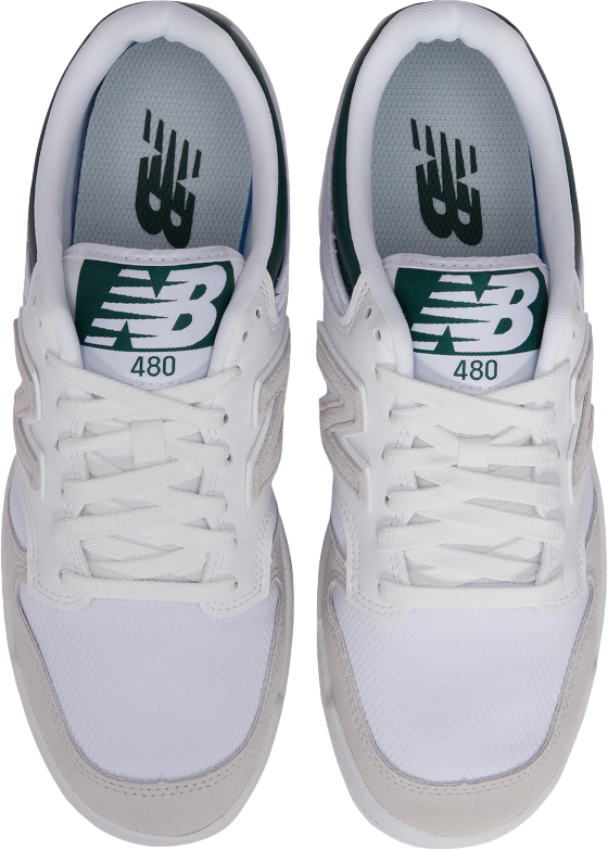 New Balance BB480 LKD White/Nighwatch Green