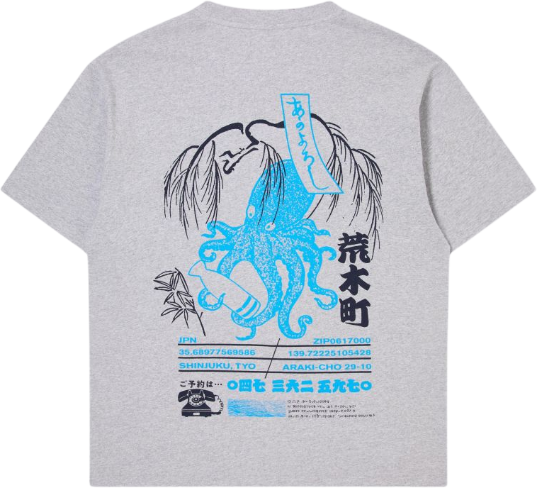 Edwin Drink Mood T-Shirt Grey Marl