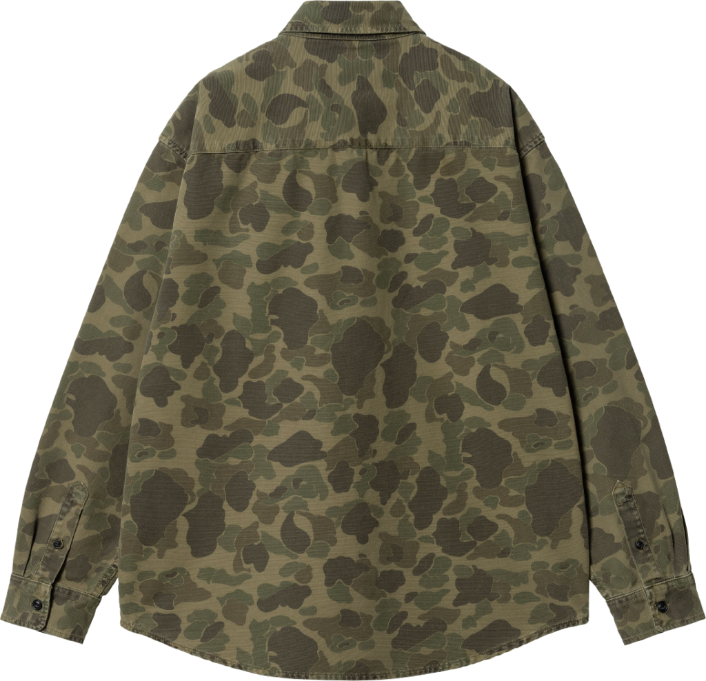 Carhartt WIP L/S Duck Shirt Duck Camo/Office Green