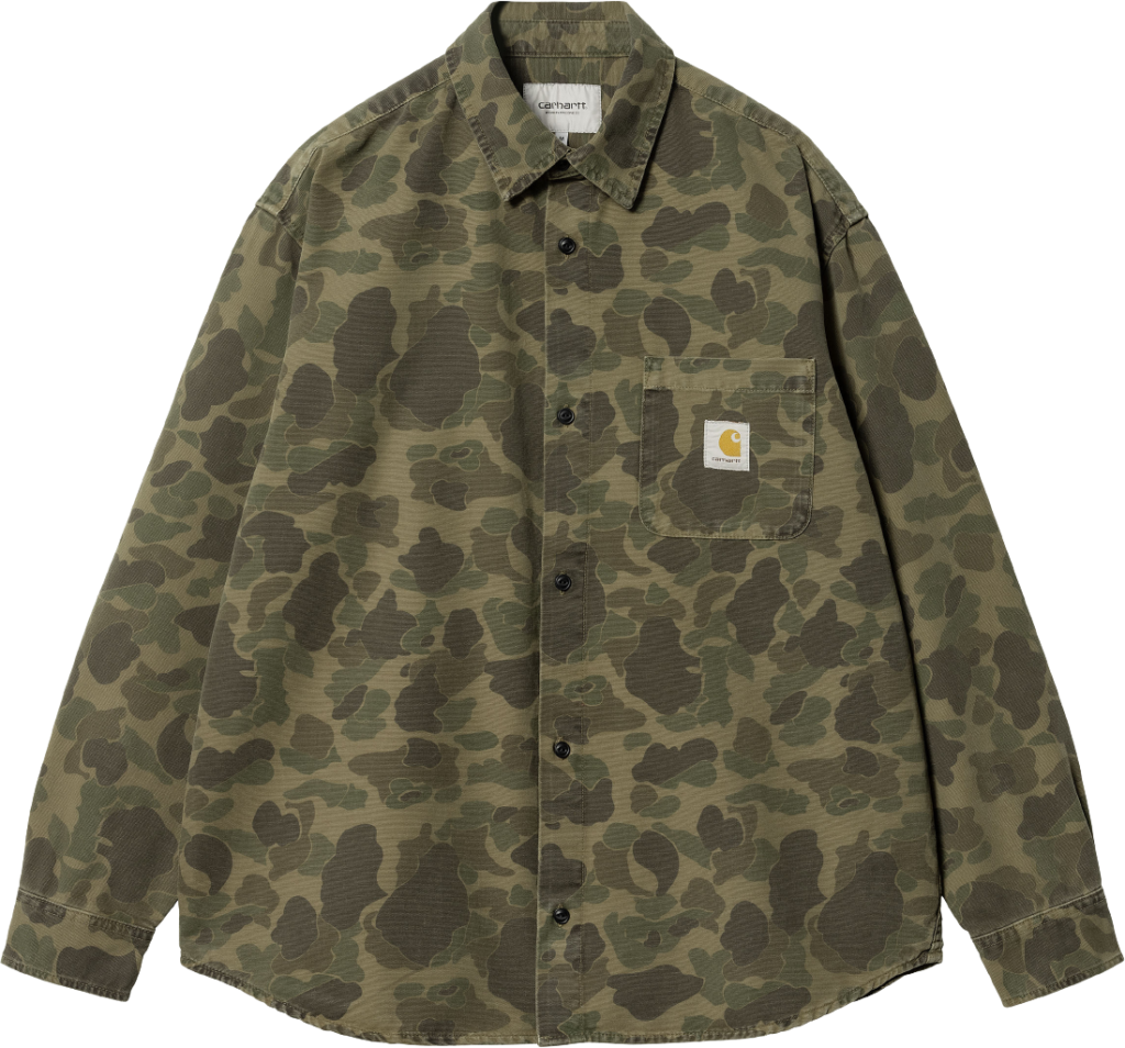 Carhartt WIP L/S Duck Shirt Duck Camo/Office Green