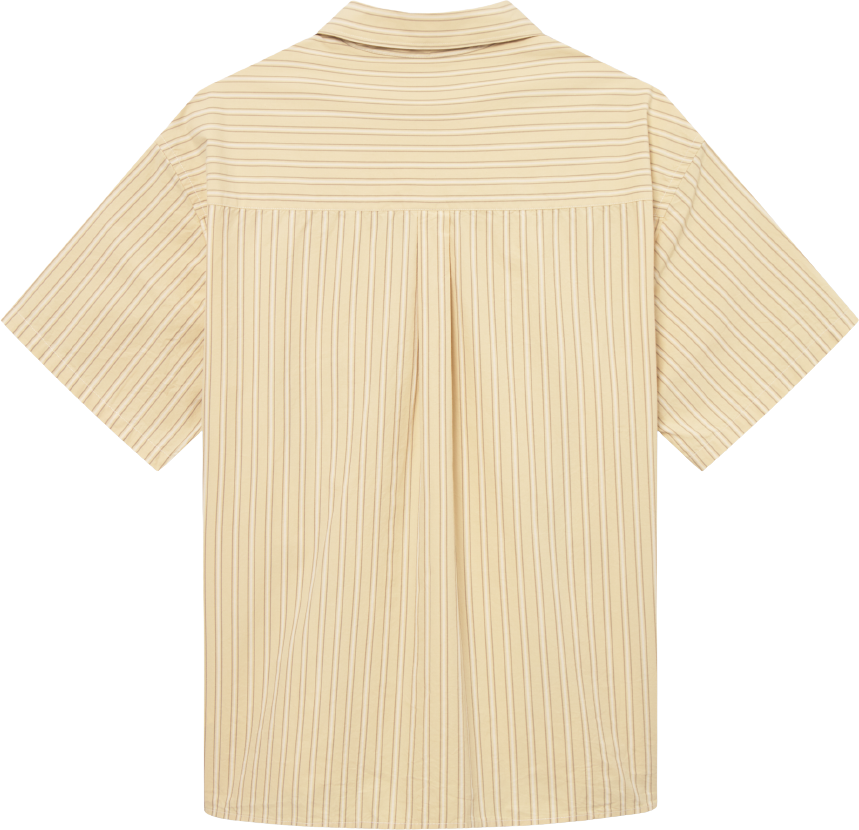 Forét Rose S/S Poplin Shirt Dusty Yellow Stripe
