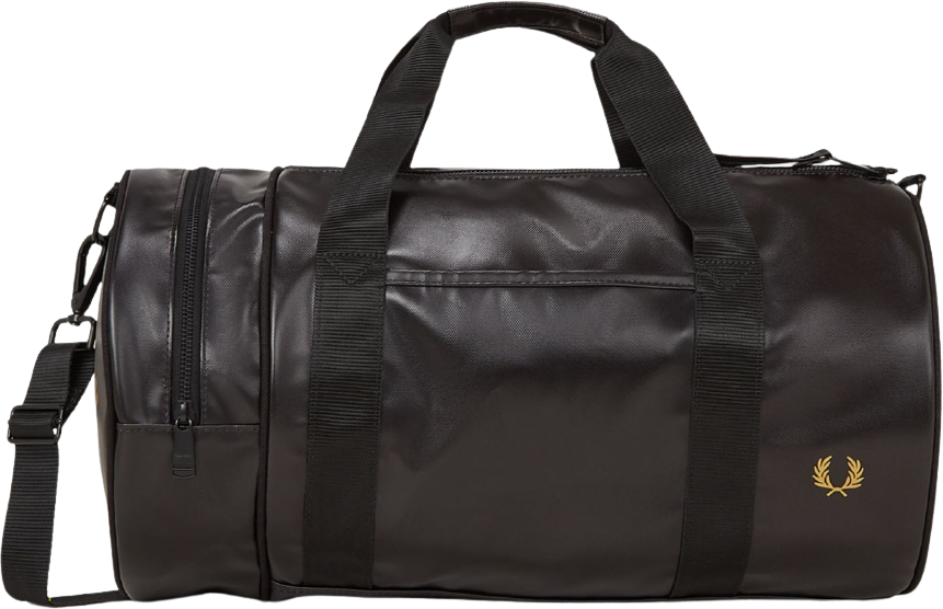 Fred Perry Classic Barrel Bag Black/Gold
