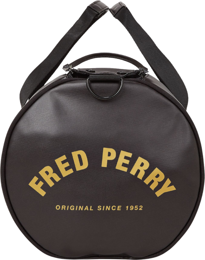 Fred Perry Classic Barrel Bag Black/Gold