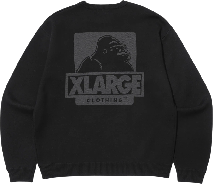 X LARGE Backside OG Crewneck Knit Black