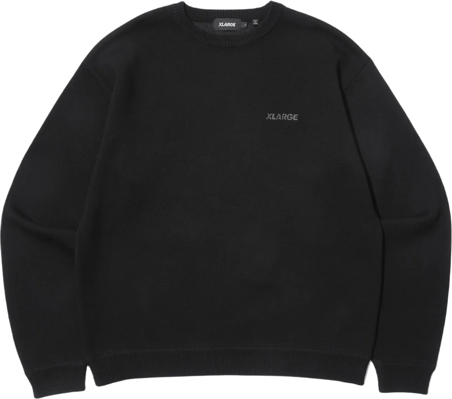 X LARGE Backside OG Crewneck Knit Black