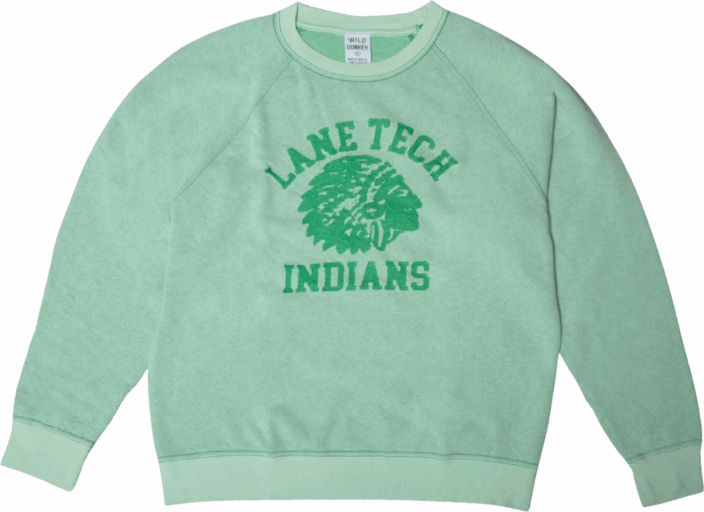 Wild Donkey Crewneck Raglan Sweatshirt ESW Kelly Green