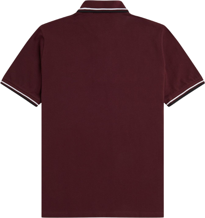 Fred Perry Twin Tipped Shirt Oxblood/White/Black