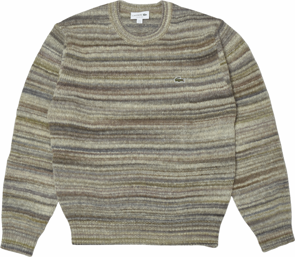 Lacoste Alpaca Wool Ombré Sweater Silver Chine/Opium
