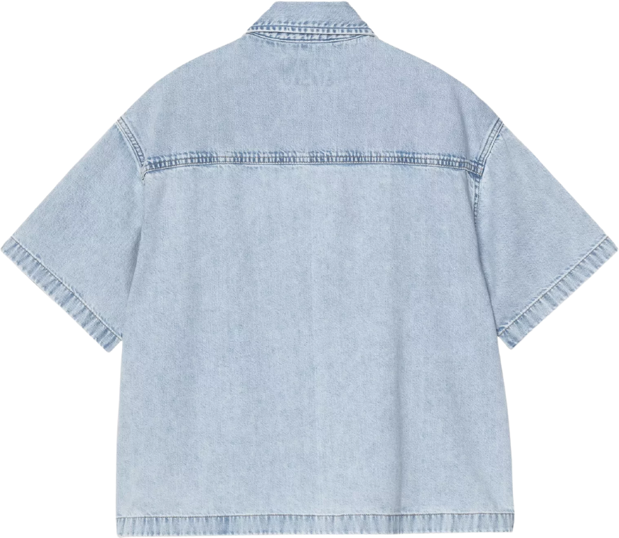 Carhartt WIP W’ S/S Lovilla Shirt Blue Stone Bleached