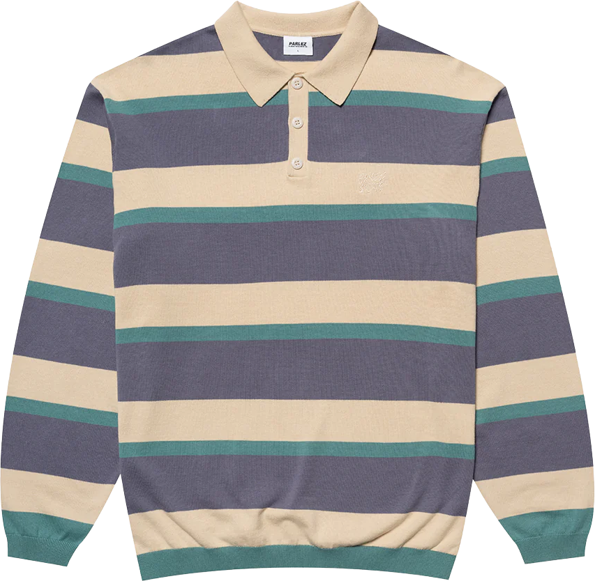 Parlez Pipe Longsleeve Polo Knit Purple Haze