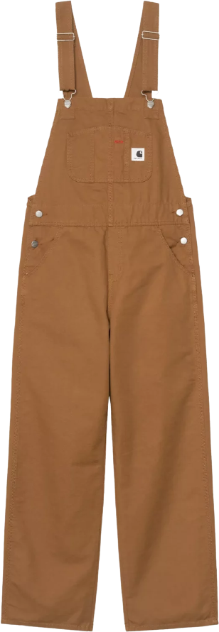 Carhartt WIP W’ Bib Overall Straight Hamilton Brown Rinsed