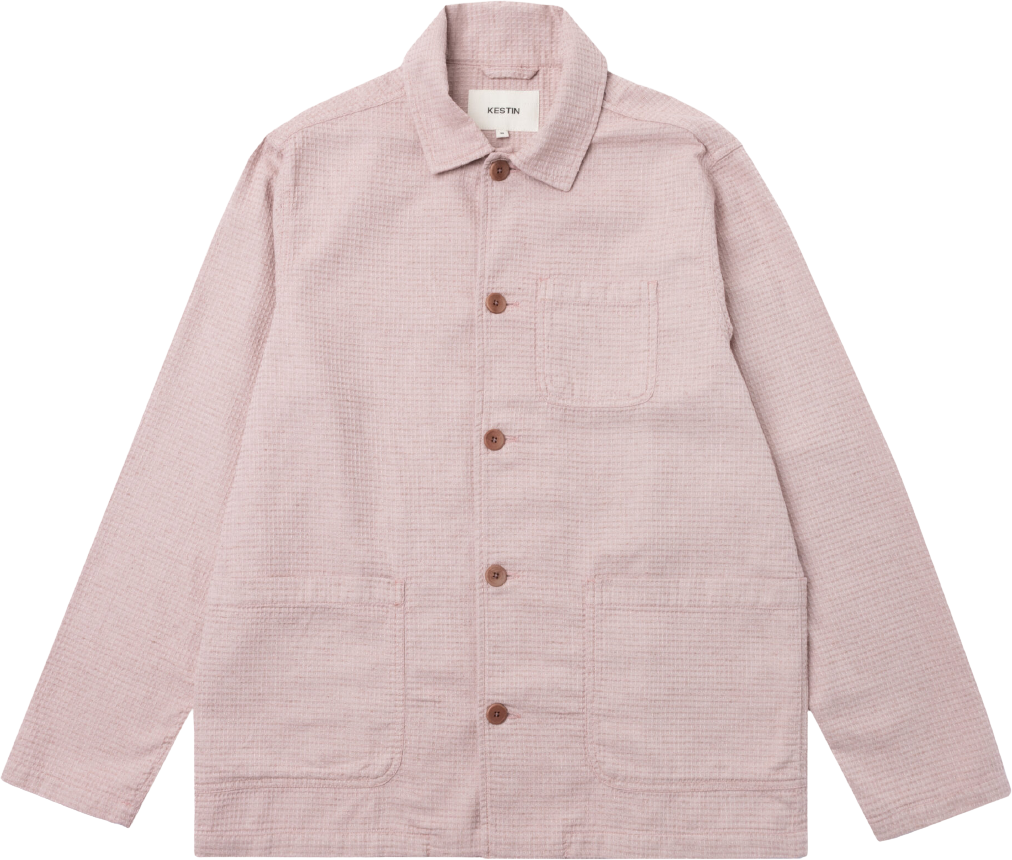 Kestin Tain Double Weave Seersucker Shirt Washed Coral
