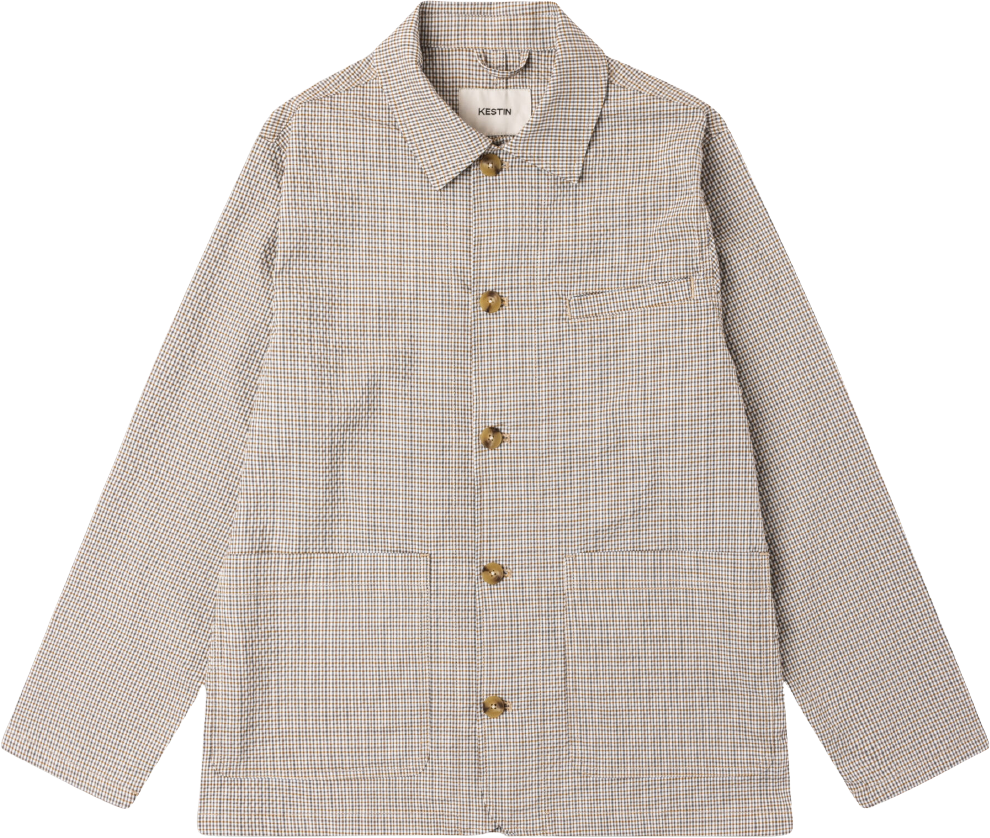 Kestin Huntly Jacket Ecru/Brown Gingham Seersucker