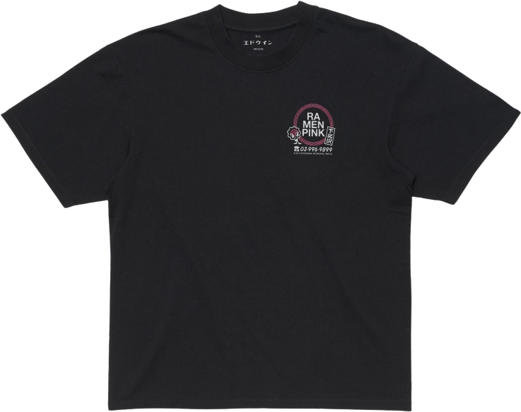 Edwin Ramen Pink T-Shirt Black