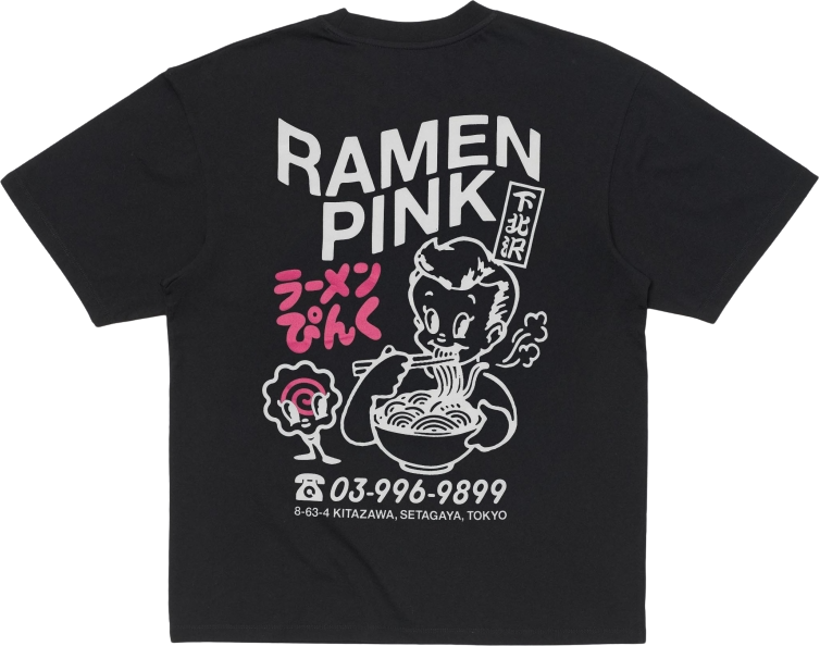 Edwin Ramen Pink T-Shirt Black