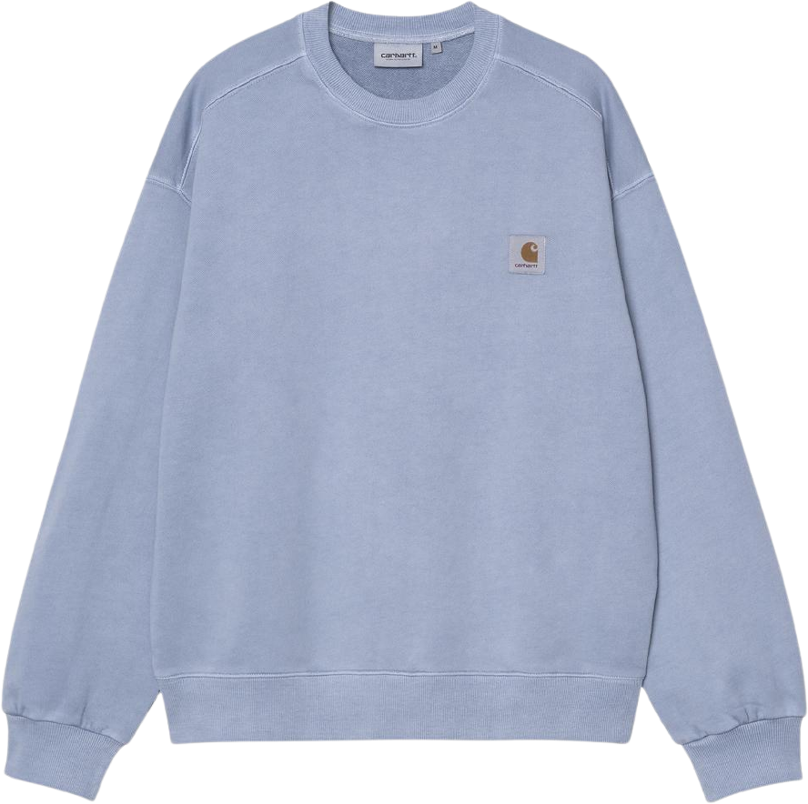 Carhartt WIP Nelson Sweat Gentle Blue Garment Dyed
