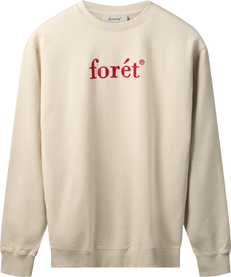 Forét Boat Sweatshirt Oat/Red