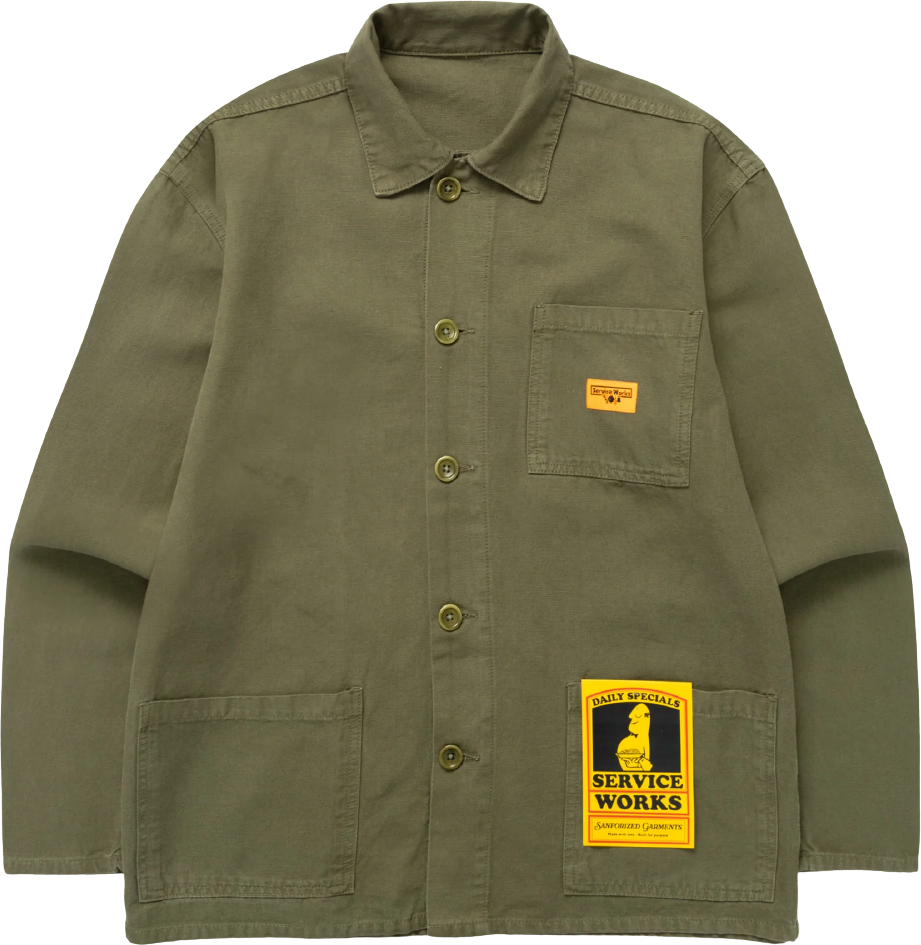 Service Works Canvas Chore Shirt Olive