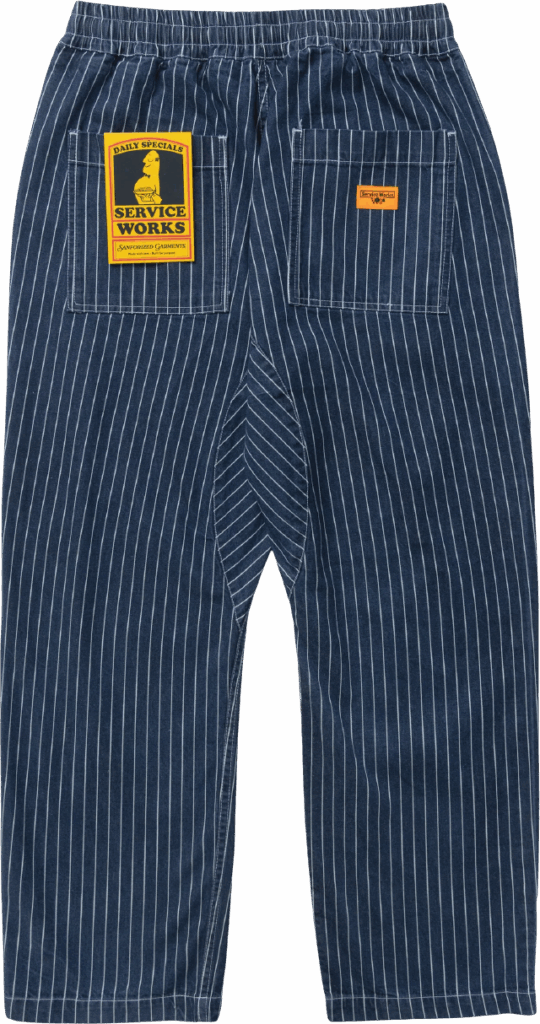 Service Works Pinstripe Denim Chef Pants Indigo