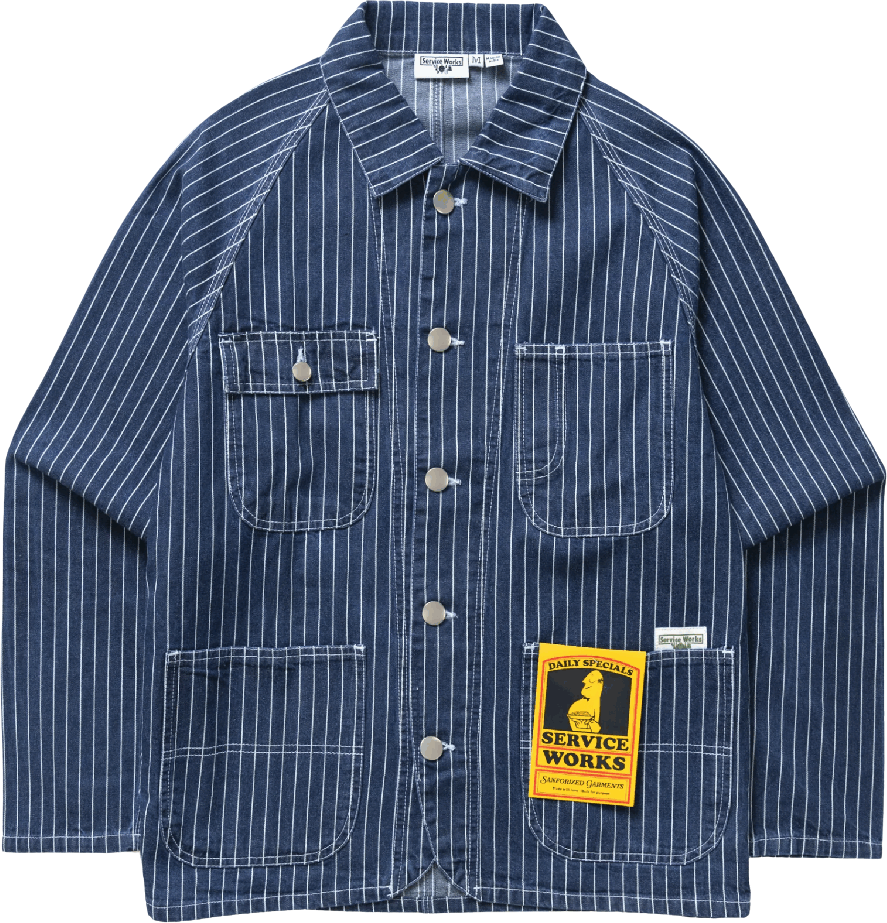 Service Works Pinstripe Denim Coverall 2.0 Indigo