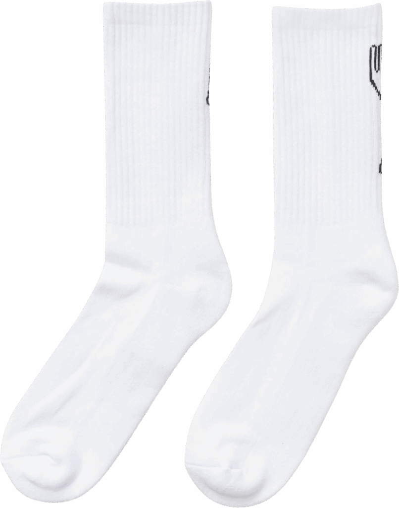 Service Works Knife & Fork Socks White