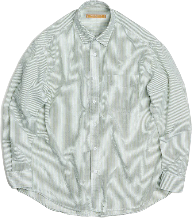 FrizmWorks OG Stripe Seersucker Shirt Green