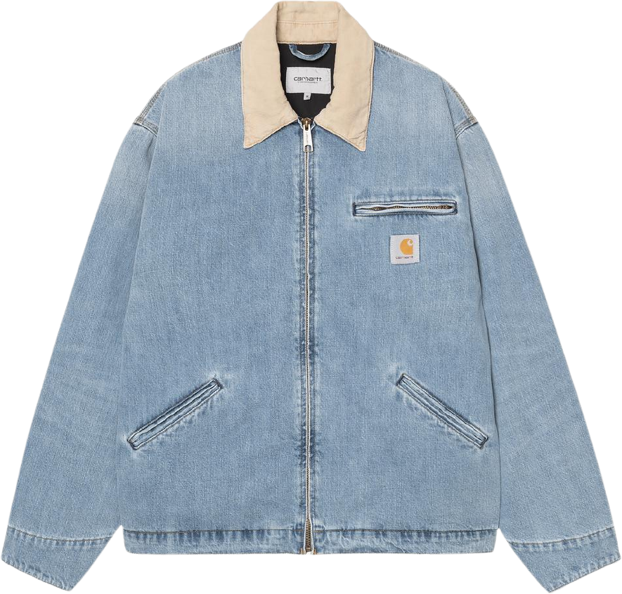 Carhartt WIP OG Detroit Jacket Blue/Dusty H Brown Burst Wash