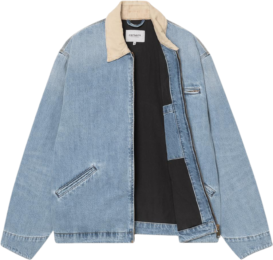 Carhartt WIP OG Detroit Jacket Blue/Dusty H Brown Burst Wash
