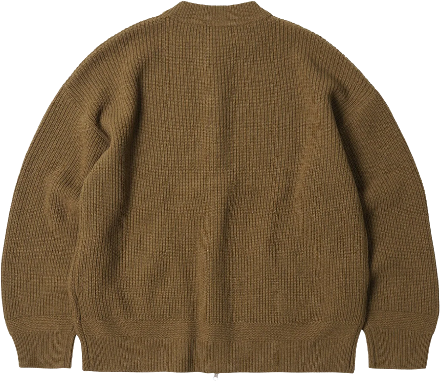 FrizmWorks Wool Deck Zipup Cardigan Cinnamon