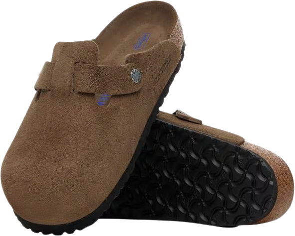 Birkenstock Boston SFB Suede Dark Tea Tonal Normal