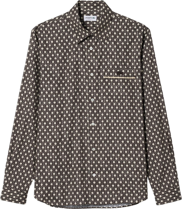 Lacoste Regular Fit Printed Cotton Shirt Buffalo/Powder
