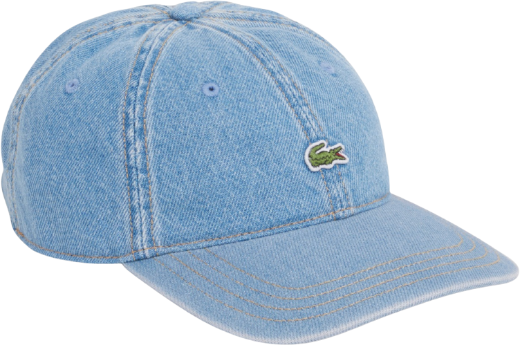 Lacoste Cotton Denim Cap Washed Bleach Blue