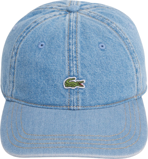 Lacoste Cotton Denim Cap Washed Bleach Blue
