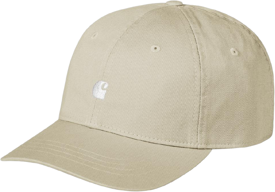 Carhartt WIP Madison Logo Cap Stone/White