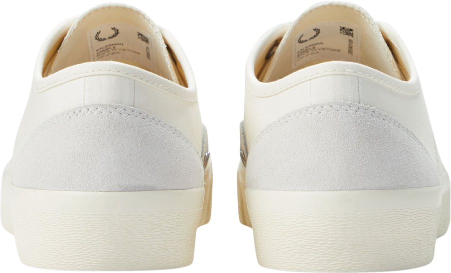 Fred Perry Hughes Canvas/Suede Light Ecru/Laurel Wreath Green