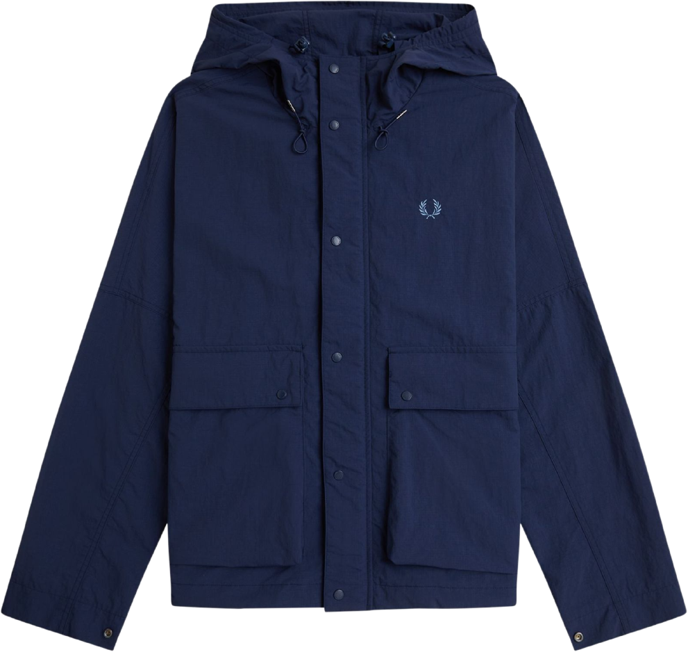 Fred Perry Cropped Ripstop Parka Tennis Blue