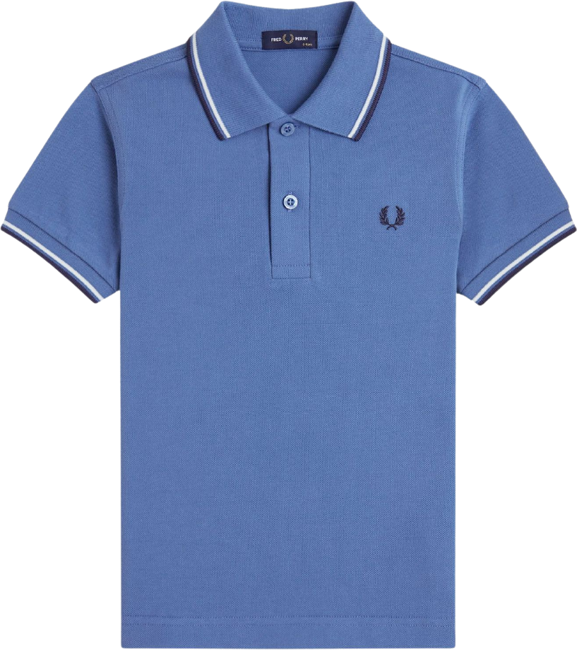 Fred Perry Twin Tipped Shirt Ace Blue/Snow White/Tennis Blue