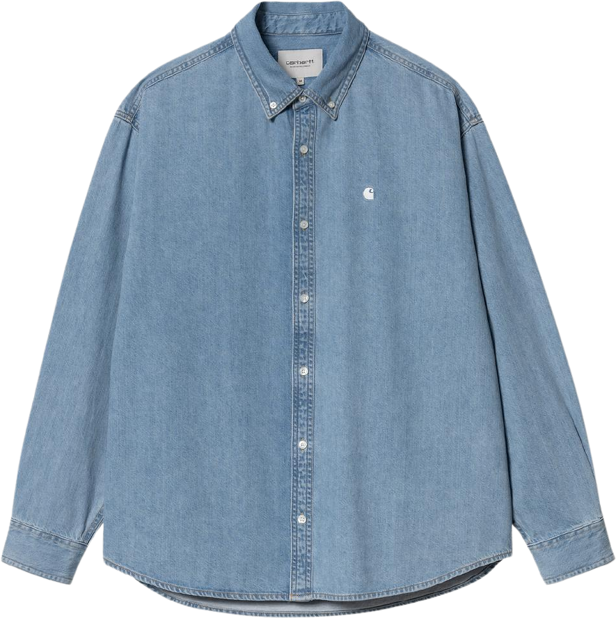 Carhartt WIP L/S Lucas Shirt Blue Bleached