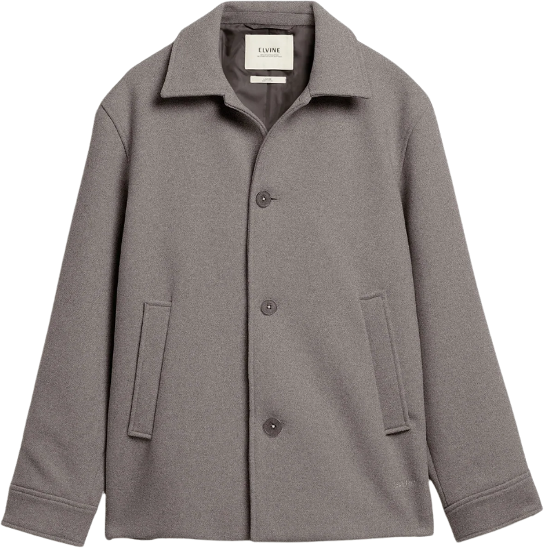 Elvine Ciaran Wool Twill Grey Melange