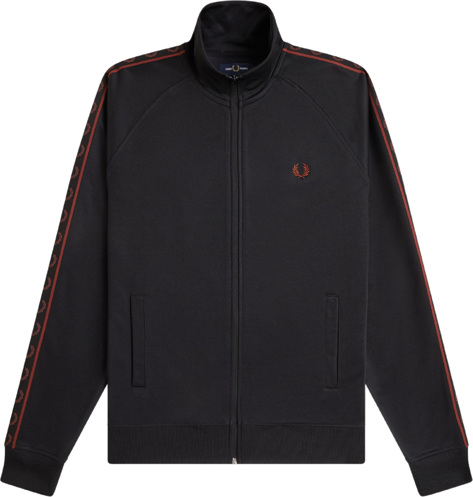Fred Perry Contrast Tape Track Jacket Black
