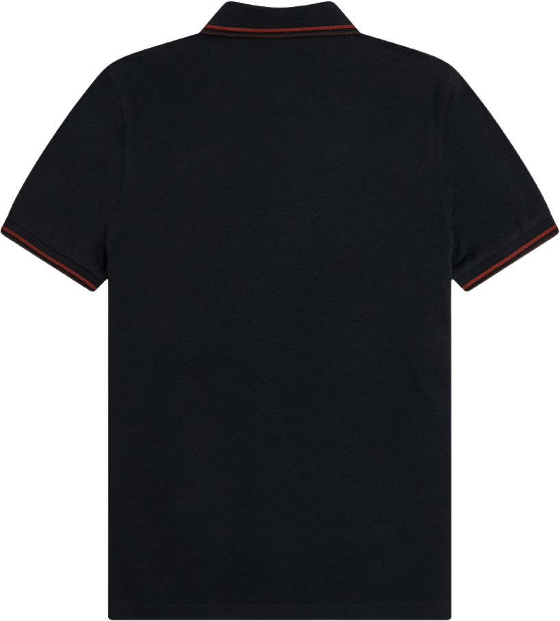 Fred Perry Twin Tipped Shirt Navy/Brandy/Rich Brown