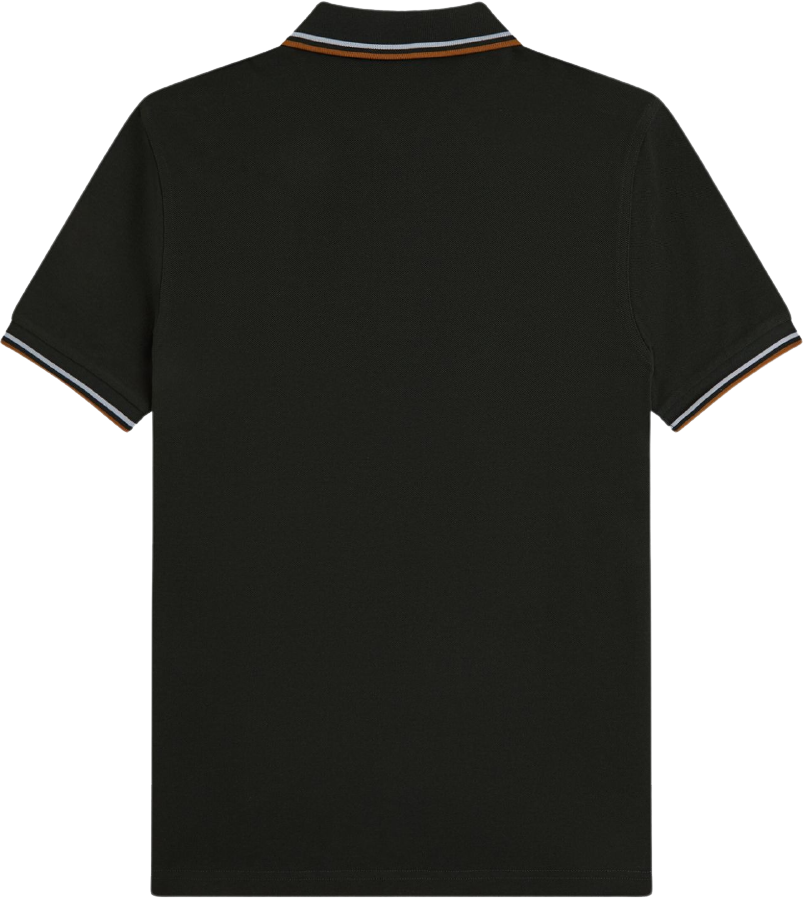 Fred Perry Twin Tipped Shirt Night Green/Dusky Blue/Dark Caramel